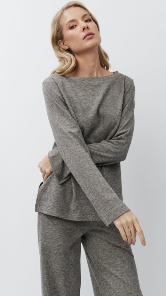 sku: DAVINA SET BROWN | Brand: Aruelle  | Size: XSmall Small Medium Large XLarge XXLarge  | Colors: Коричневый/Серый  | Бренды Aruelle | Домашняя одежда Костюмы | Title: Костюм с брюками DAVINA BROWN