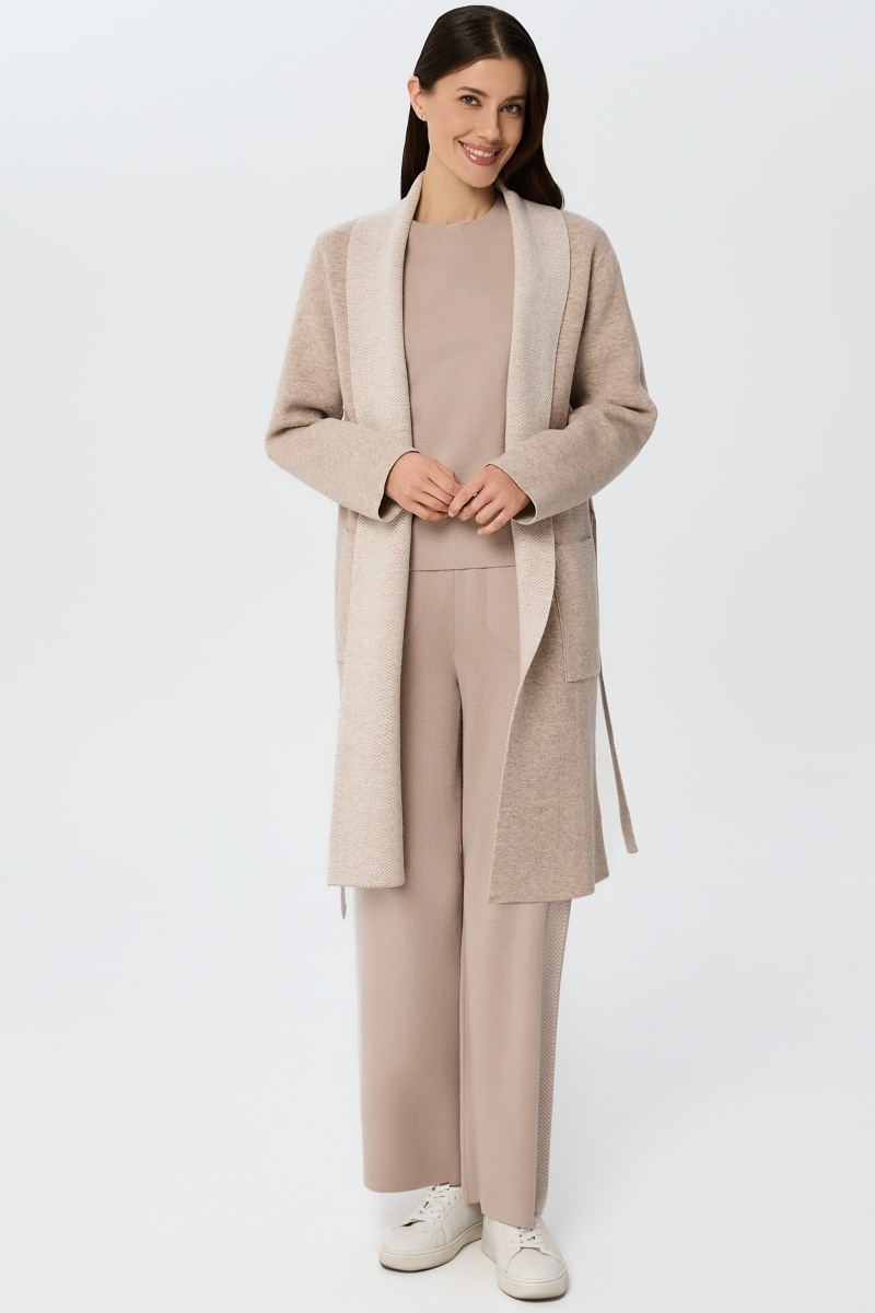 sku: W25-00CH0101 | Brand: Marc Andre  | Size: Small Medium Large  | Colors: Бежевый  | Бренды Marc&Andre | Кашемир Кардиганы | Title: Кардиган ETERNAL WAVES