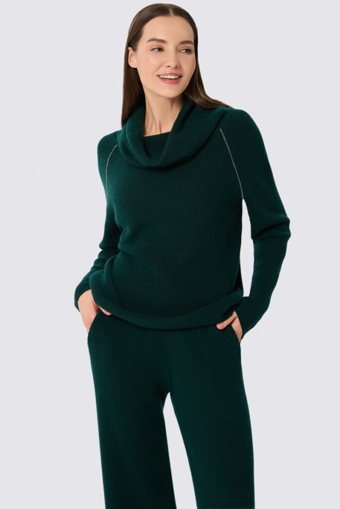 sku: W25-00CH0324 | Brand: Marc Andre  | Size: 36 38 40 42 44 46  | Colors: Изумруд  | Бренды Marc&Andre | Кашемир Джемперы | Title: Свитер QUITE MOTION