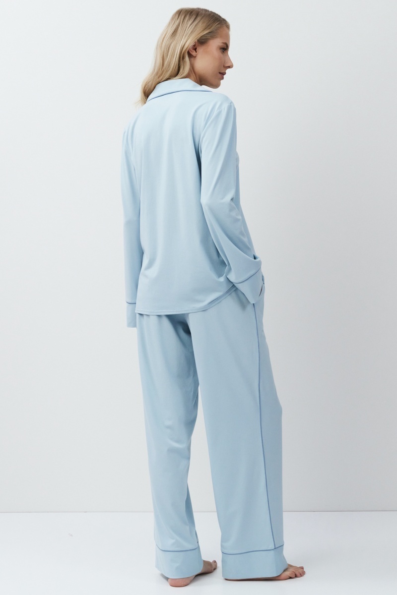 sku: BREA | Brand: Aruelle  | Size: XSmall Small Medium Large XLarge XXLarge  | Colors: Голубой  | Бренды Aruelle | Домашняя одежда Пижамы | Title: Пижама с брюками BREA