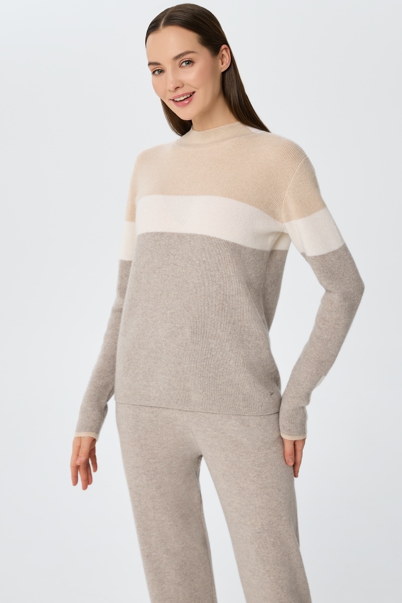 sku: W25-00CH0619 | Brand: Marc Andre  | Size: 36 38 40 42 44 46  | Colors: Цветной  | Бренды Marc&Andre | Кашемир Джемперы | Title: Джемпер URBAN BLOCK