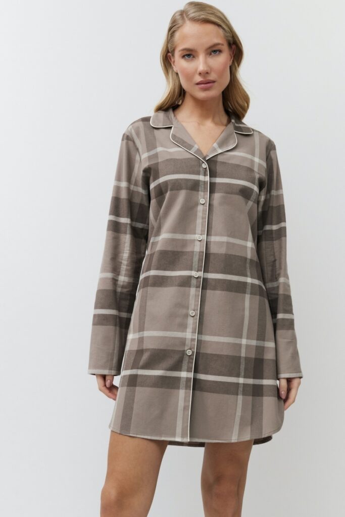 sku: ELODY | Brand: Aruelle  | Size: XSmall Small Medium Large XLarge XXLarge  | Colors: Мокко  | Бренды Aruelle | Домашняя одежда Сорочки | Title: Сорочка ELODY