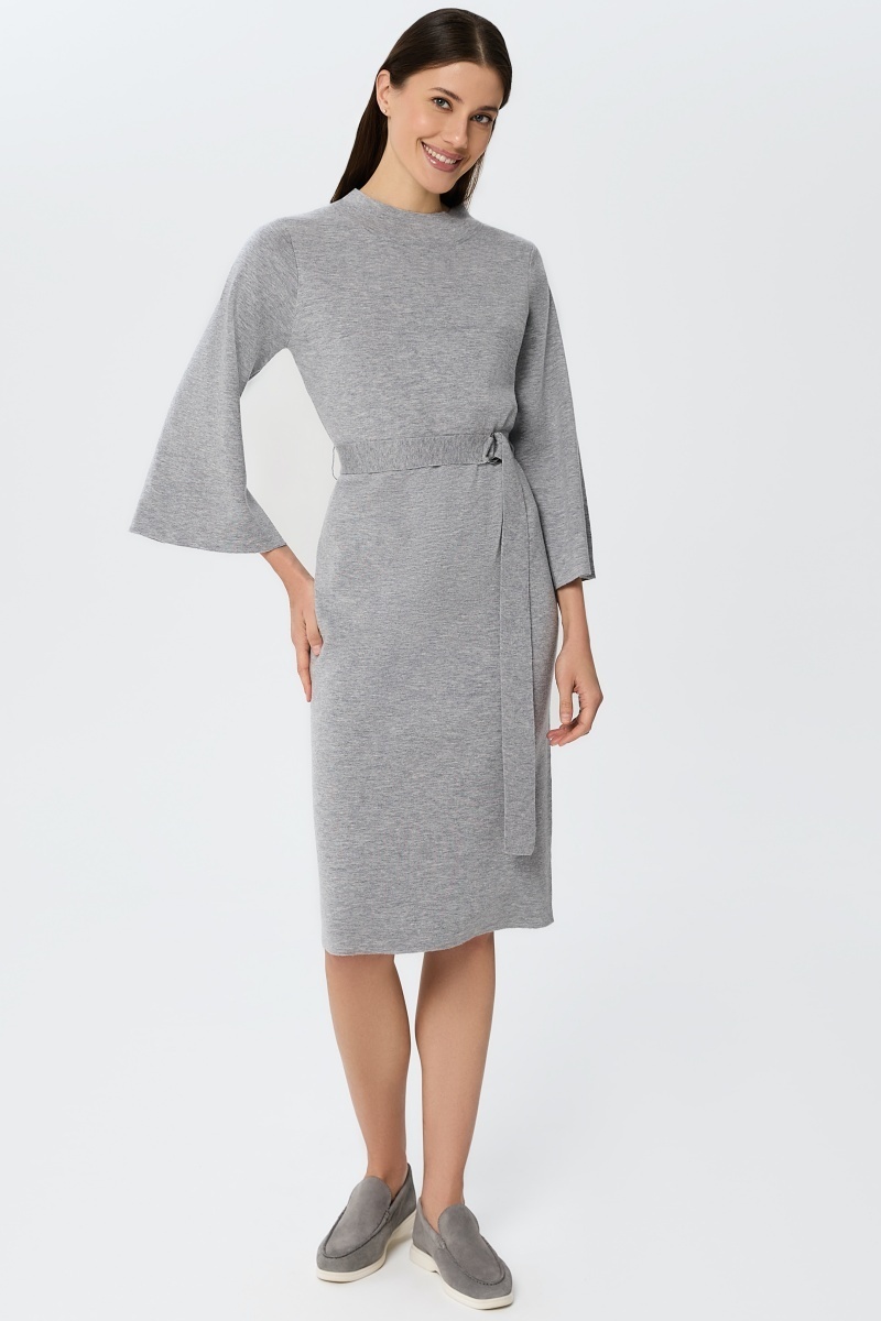 sku: W25-00CH0203 | Brand: Marc Andre  | Size: 36 38 40 42 44  | Colors: Серый  | Бренды Marc&Andre | Кашемир | Title: Платье ETERNAL WAVES