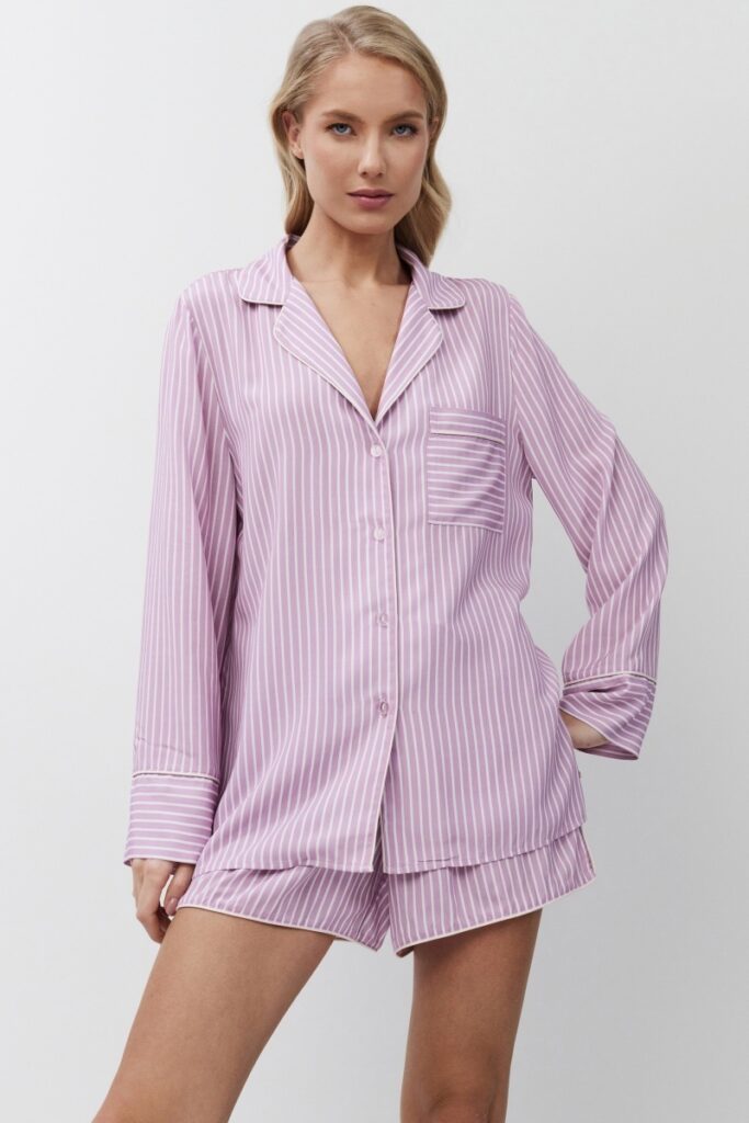 sku: MARGARETH | Brand: Aruelle  | Size: XSmall Small Medium Large XLarge XXLarge  | Colors: Лаванда  | Бренды Aruelle | Домашняя одежда Пижамы | Title: Пижама с шортами MARGARETH