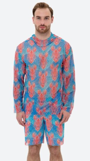 sku: 25003252 | Brand: RoDaSoleil  | Size: XSmall Small Medium Large XLarge XXLarge  | Colors: Цветной  | Бренды RoDaSoleil | Пляжная одежда | Мужская коллекция Пляжная одежда | Title: Футболка ОМАР ПАТТЕРН с капюшоном