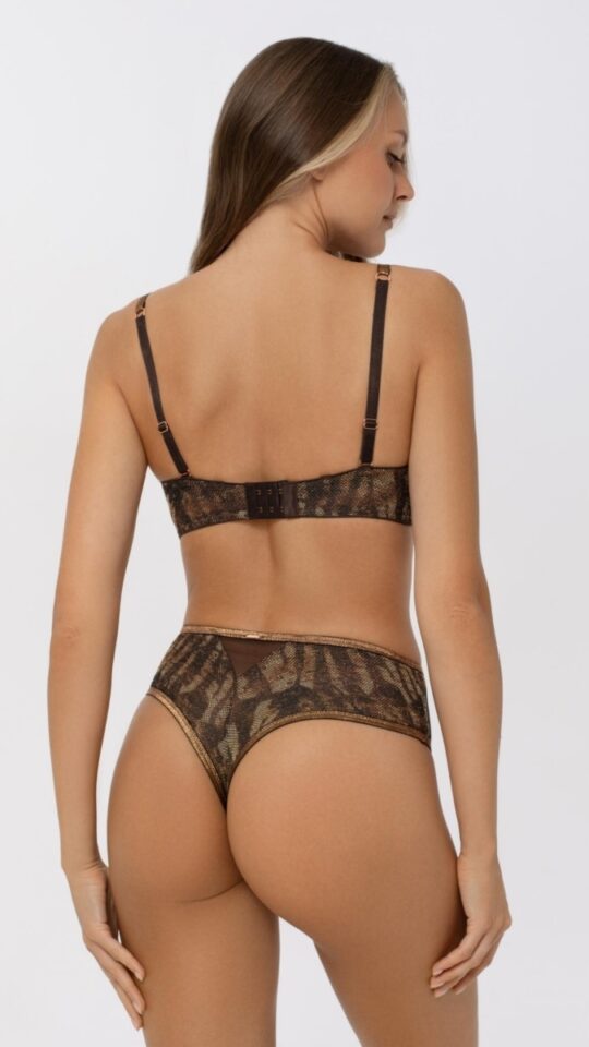 sku: S25-0591-O2-STL-LZ | Brand: Marc Andre  | Size: 36 38 40 44  | Colors: Коричневый  | Бренды Marc&Andre | Трусы Нижнее белье Стринги | Title: Стринги FEARLESS