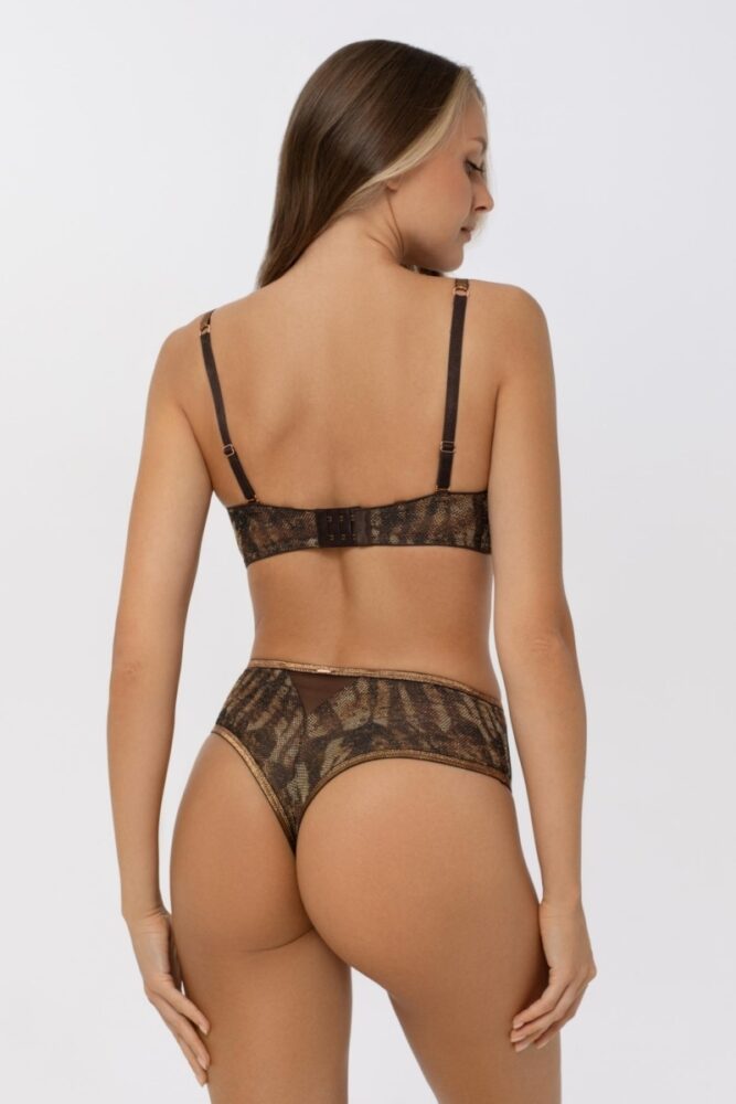 sku: S25-0591-O2-STL-LZ | Brand: Marc Andre  | Size: 36 38 40 44  | Colors: Коричневый  | Бренды Marc&Andre | Трусы Нижнее белье Стринги | Title: Стринги FEARLESS