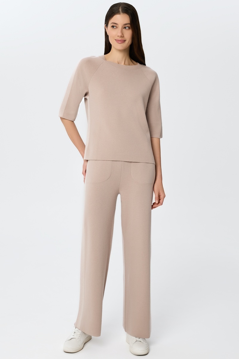 sku: W25-00CH0119 | Brand: Marc Andre  | Size: 36 38 40 42 44 46  | Colors: Бежевый  | Бренды Marc&Andre | Кашемир Джемперы | Title: Джемпер ETERNAL WAVES