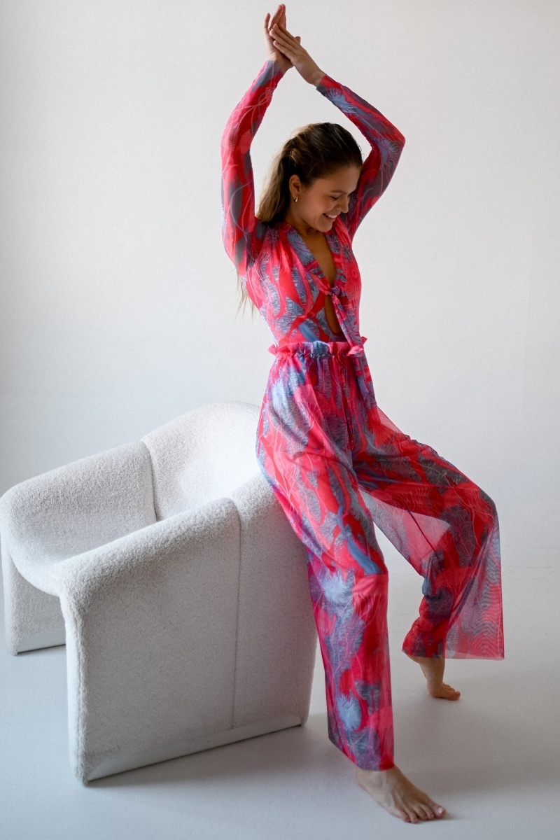 sku: 22002058 | Brand: RoDaSoleil  | Size: Onesize  | Colors: Розовый  | Бренды RoDaSoleil | Пляжная одежда | Title: Брюки МЕДУЗА PINK