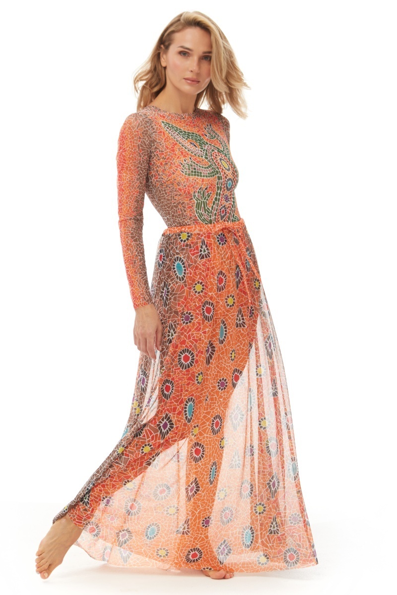 sku: 25000358 | Brand: RoDaSoleil  | Size: Onesize  | Colors: Оранжевый  | Бренды RoDaSoleil | Пляжная одежда | Title: Юбка КРОКОДИЛ ОРАНЖЕВЫЙ