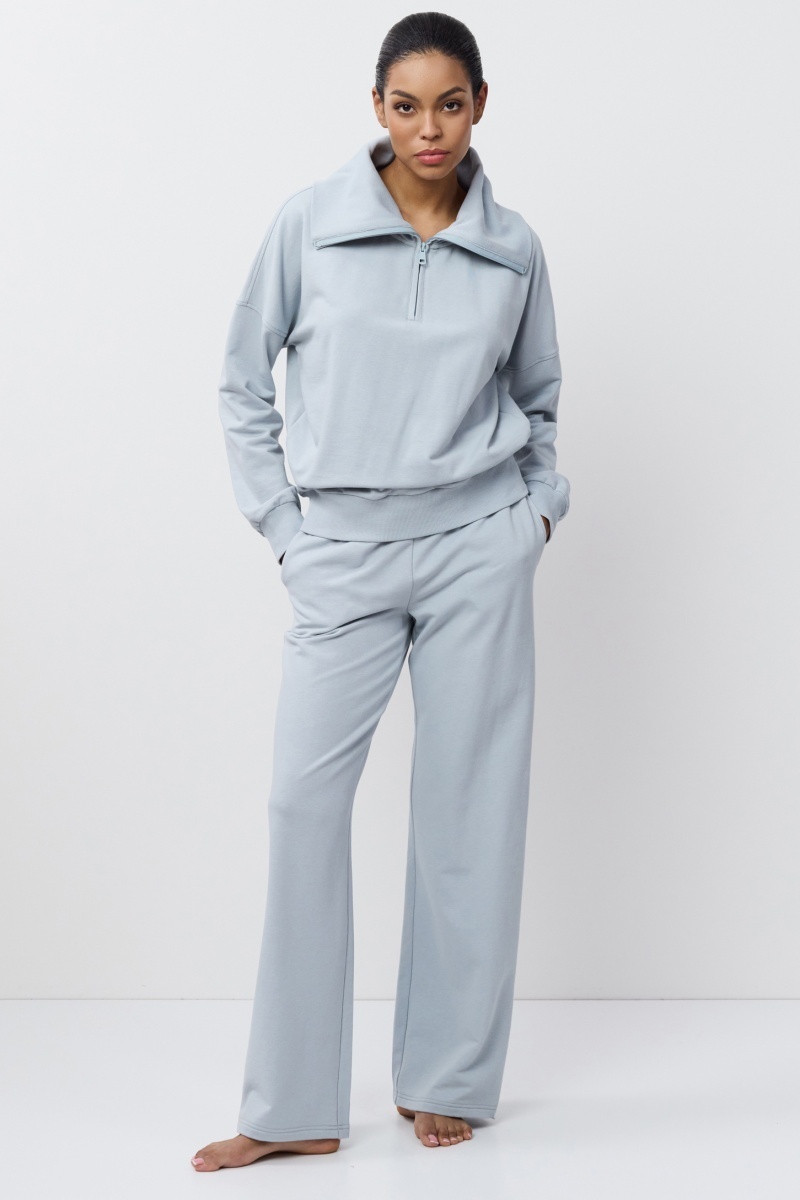 sku: BRISA SET | Brand: Aruelle  | Size: XSmall Small Medium Large XLarge XXLarge  | Colors: Серо-голубой  | Бренды Aruelle | Домашняя одежда Костюмы | Title: Комплект с брюками BRISA SET