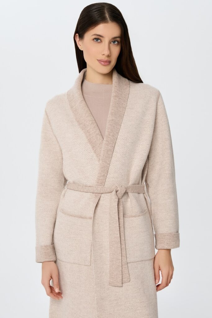 sku: W25-00CH0101 | Brand: Marc Andre  | Size: Small Medium Large  | Colors: Бежевый  | Бренды Marc&Andre | Кашемир Кардиганы | Title: Кардиган ETERNAL WAVES