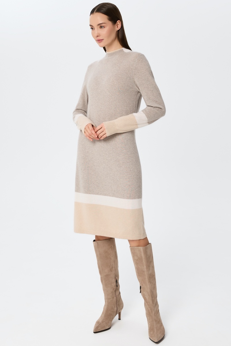 sku: W25-00CH0603 | Brand: Marc Andre | Size: 36 38 40 42 44 | Colors: Серый | Бренды Marc&Andre | Кашемир | Title: Платье URBAN BLOCK