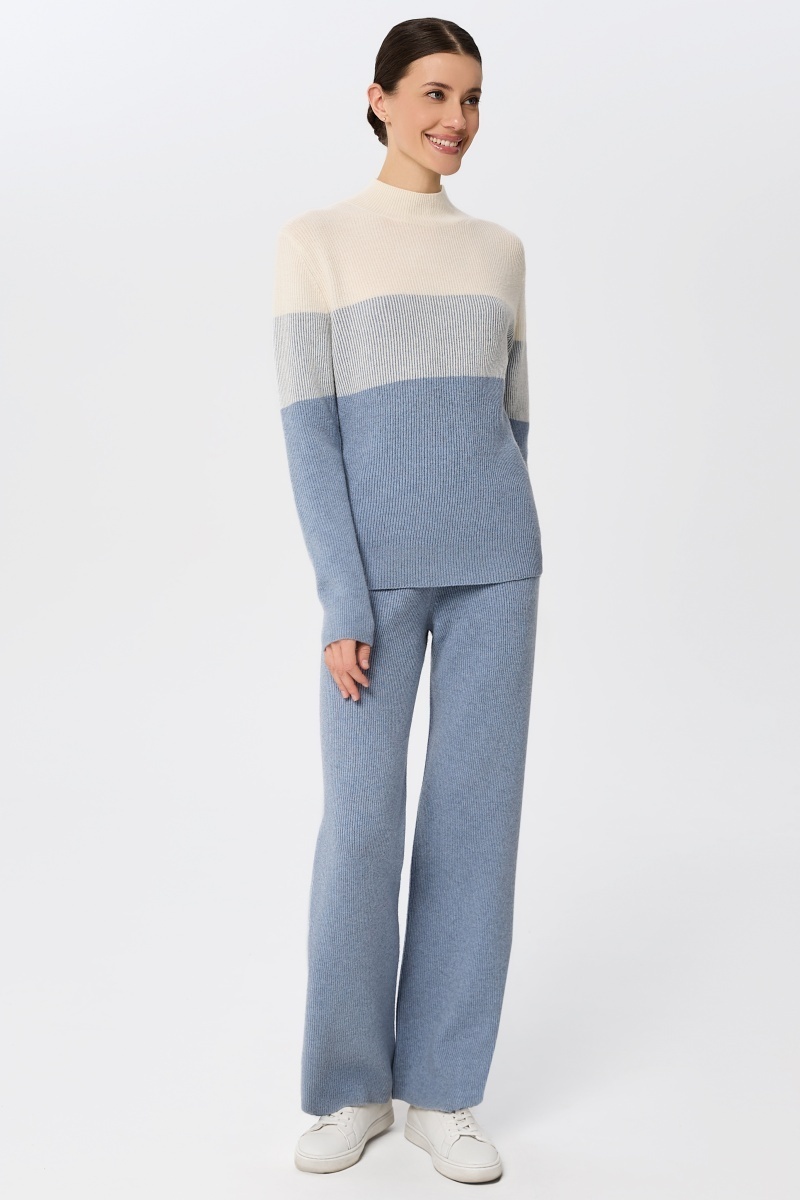 sku: W25-00CH0910 | Brand: Marc Andre | Size: 36 38 40 42 44 46 | Colors: Голубой | Бренды Marc&Andre | Кашемир Брюки | Title: Брюки RIBBED RHYTHM