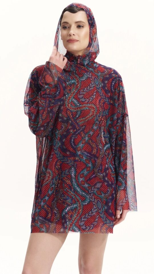 sku: 25004574 | Brand: RoDaSoleil  | Size: L/XL S/M  | Colors: Цветной  | Бренды RoDaSoleil | Пляжная одежда | Title: Футболка ЗМЕИ МОЗАИКА с капюшоном