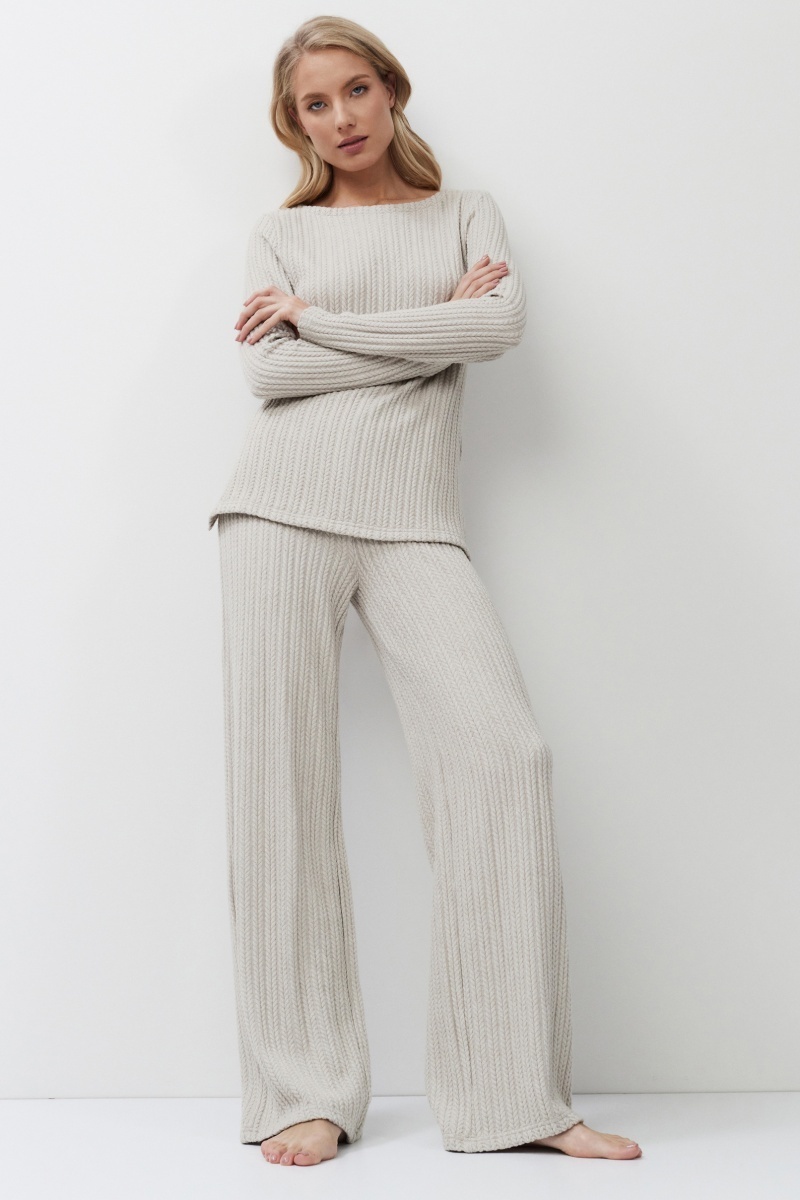 sku: ESTELLE SET | Brand: Aruelle  | Size: XSmall Small Medium Large XLarge XXLarge  | Colors: Светло-бежевый  | Бренды Aruelle | Домашняя одежда Костюмы | Title: Комплект с брюками ESTELLE SET