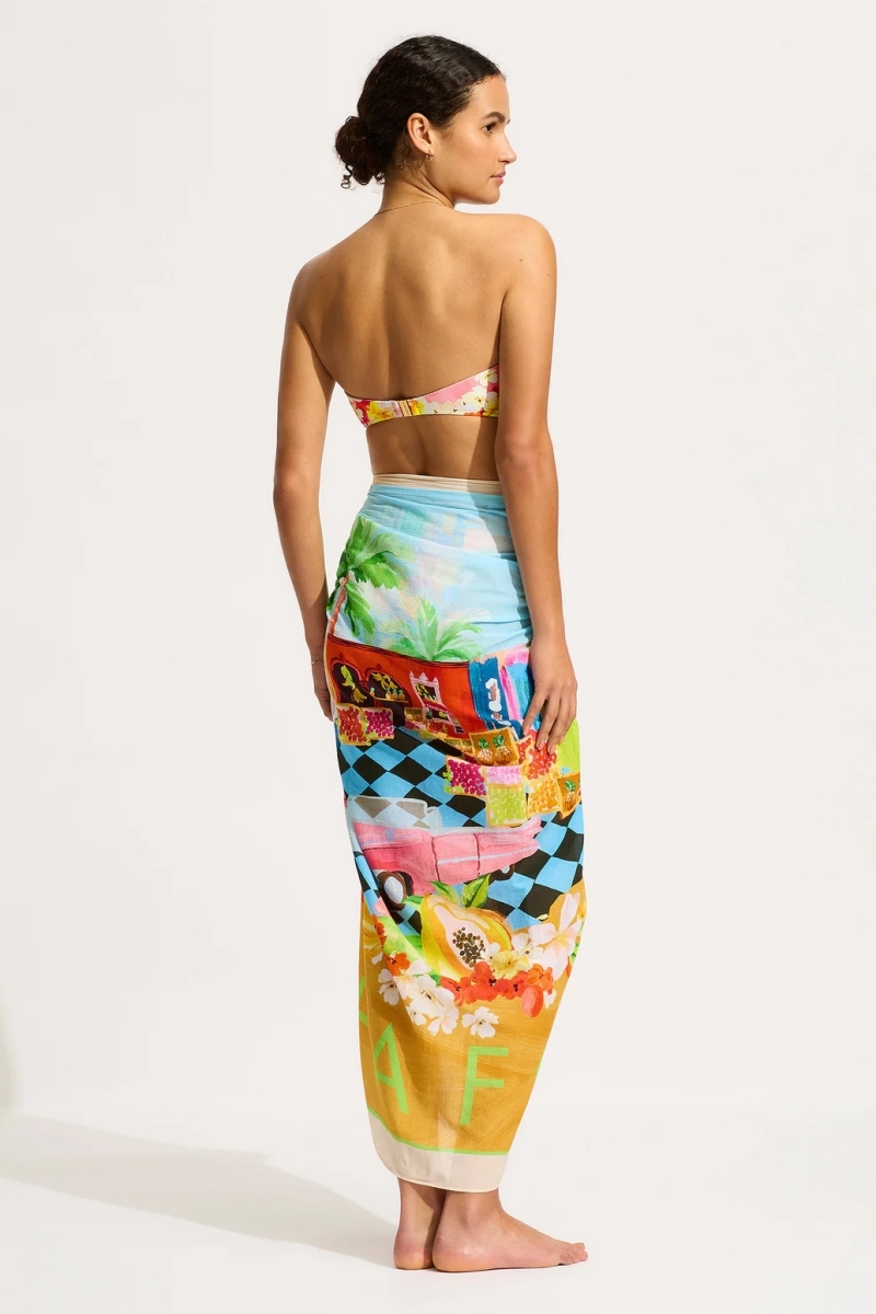 sku: 55438-SG | Brand: Seafolly  | Size: Onesize  | Colors: Бирюзовый  | Бренды Seafolly | Пляжная одежда | Title: Пляжное парео