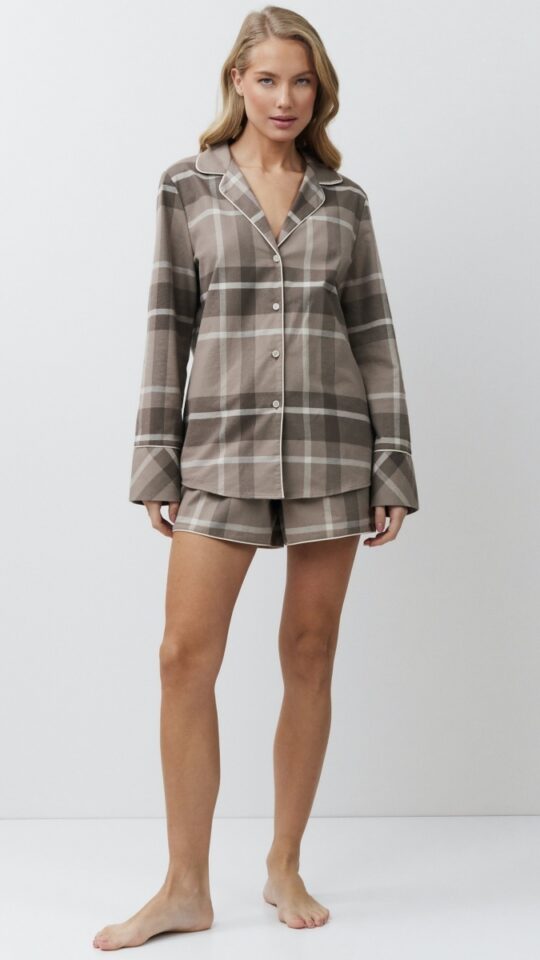 sku: ELODY | Brand: Aruelle  | Size: XSmall Small Medium Large XLarge XXLarge  | Colors: Мокко  | Бренды Aruelle | Домашняя одежда Пижамы | Title: Пижама с шортами ELODY