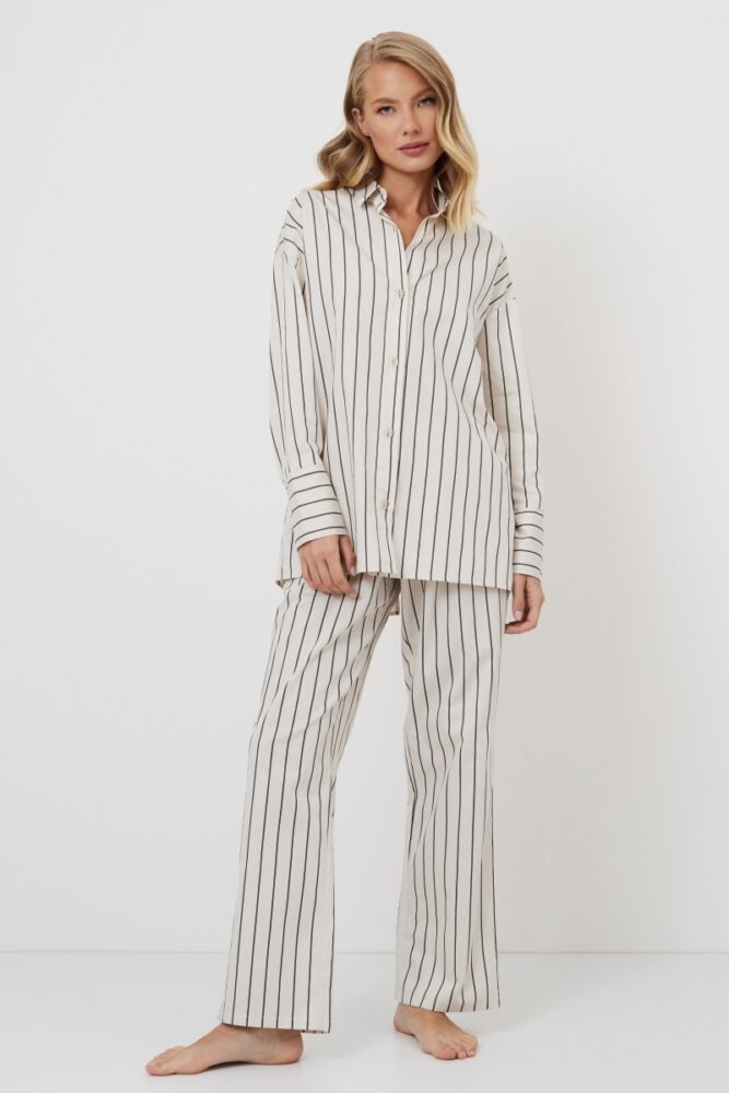 sku: SERAPHINE SET | Brand: Aruelle  | Size: XSmall Small Medium Large XLarge XXLarge  | Colors: Кремовый  | Бренды Aruelle | Домашняя одежда Костюмы | Title: Комплект с брюками SERAPHINE