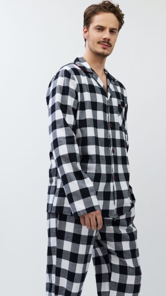 sku: ADRIAN | Brand: Aruelle  | Size: Small Medium Large XLarge XXLarge  | Colors: Черный/Белый  | Бренды Aruelle | Мужская коллекция Пижамы | Title: Пижама с брюками ADRIAN