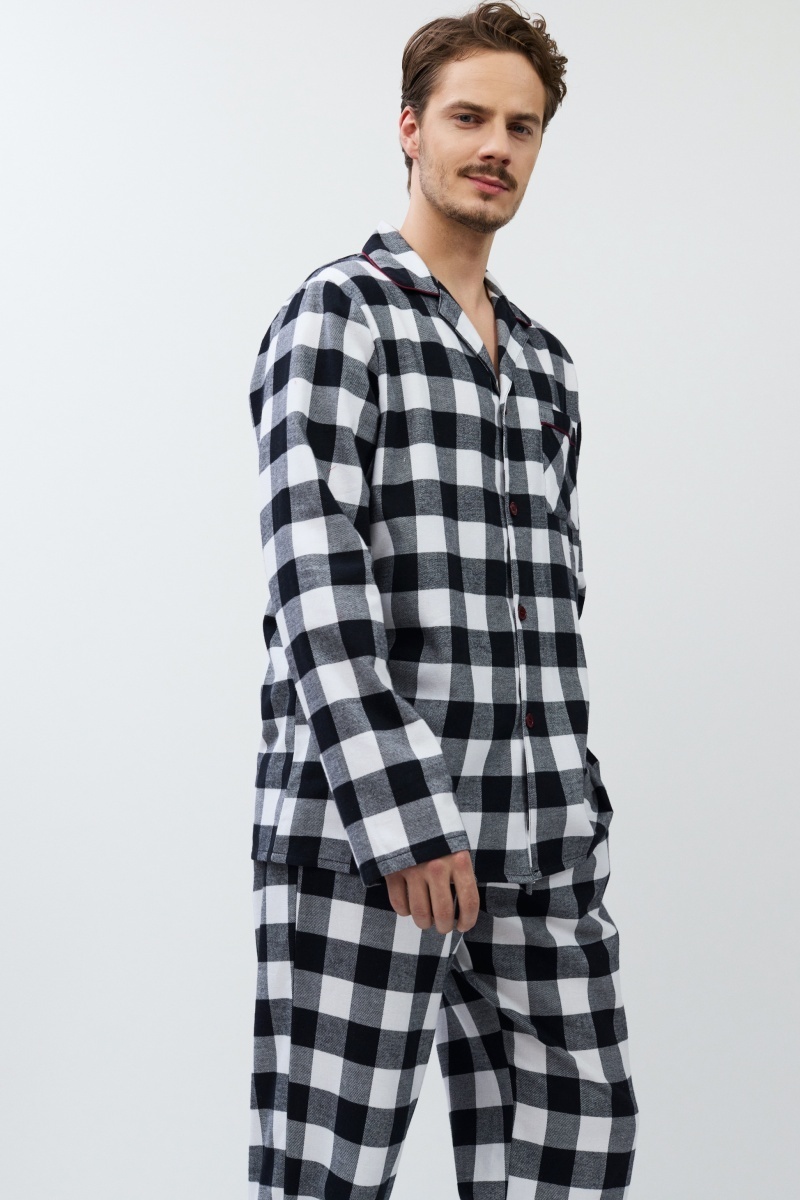 sku: ADRIAN | Brand: Aruelle | Size: Small Medium Large XLarge XXLarge | Colors: Черный/Белый | Бренды Aruelle | Мужская коллекция Пижамы | Title: Пижама с брюками ADRIAN