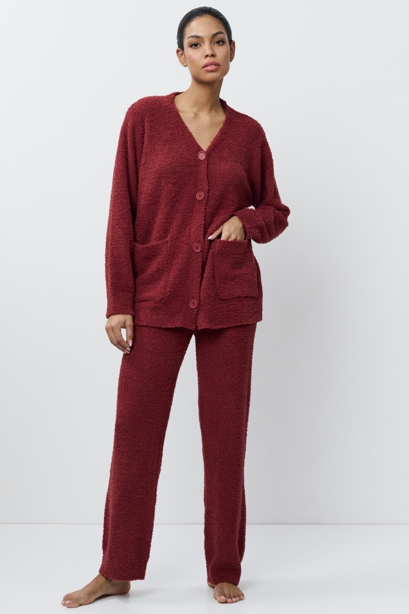 sku: MERRY SET SOFT | Brand: Aruelle | Size: XSmall Small Medium Large XLarge | Colors: Бургундское вино | Бренды Aruelle | Домашняя одежда Костюмы | Title: Комплект с брюками MERRY SET SOFT