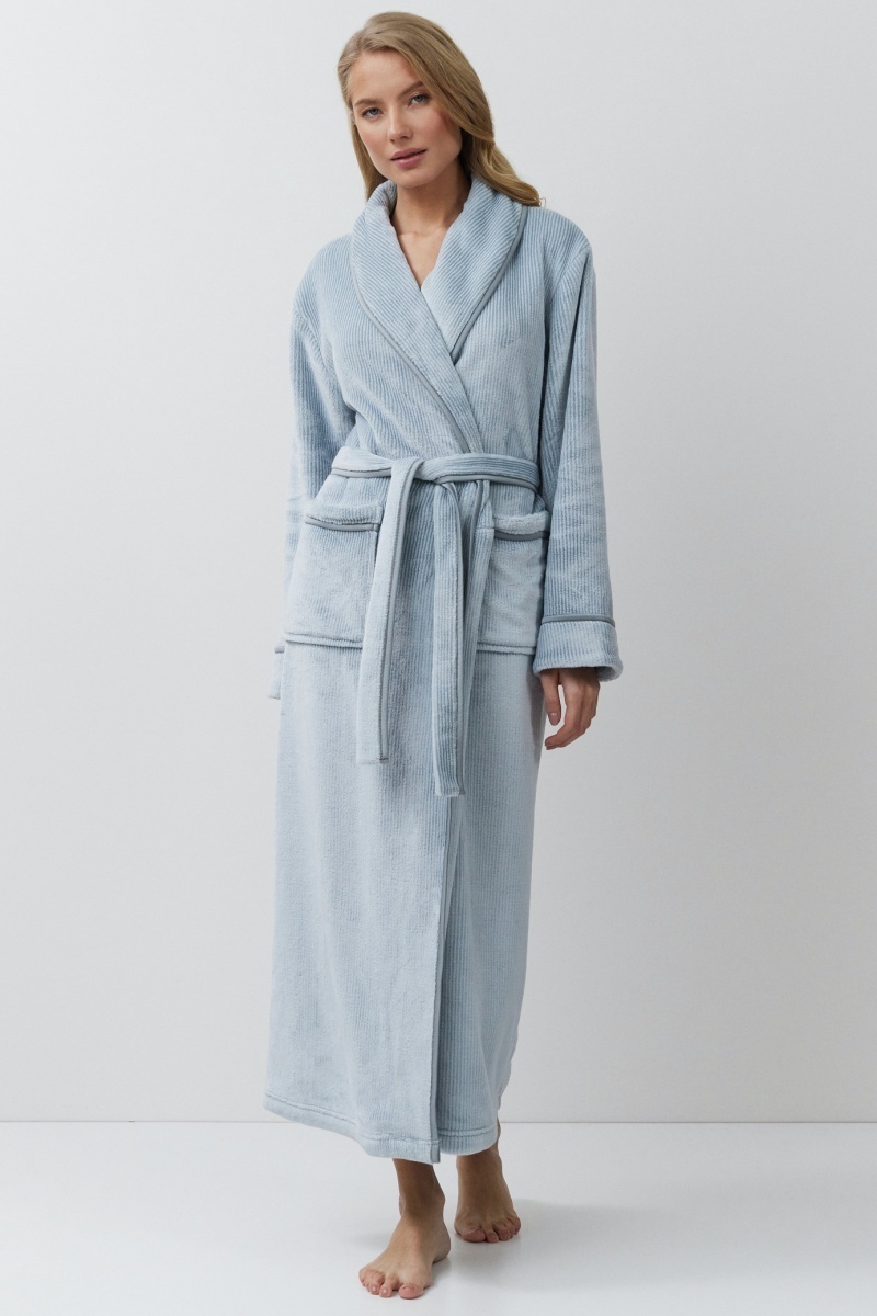 sku: LEA | Brand: Aruelle  | Size: XSmall Small Medium Large XLarge XXLarge  | Colors: Серо-голубой  | Бренды Aruelle | Домашняя одежда Халаты | Title: Халат LEA