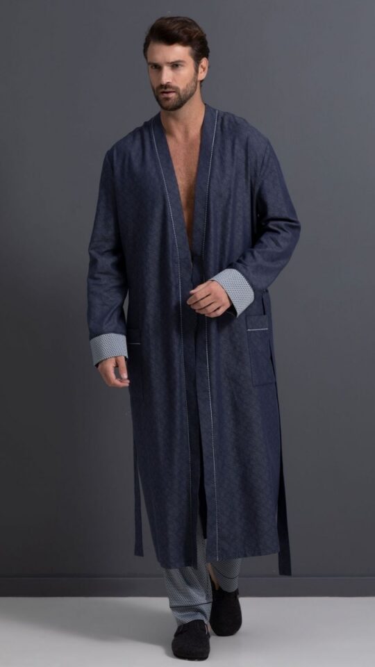 sku: 55370 | Brand: Laete  | Size: Medium Large XLarge XXLarge 3XL 4XL  | Colors: Темно-синий  | Бренды Laete | Мужская коллекция Халаты | Title: Халат