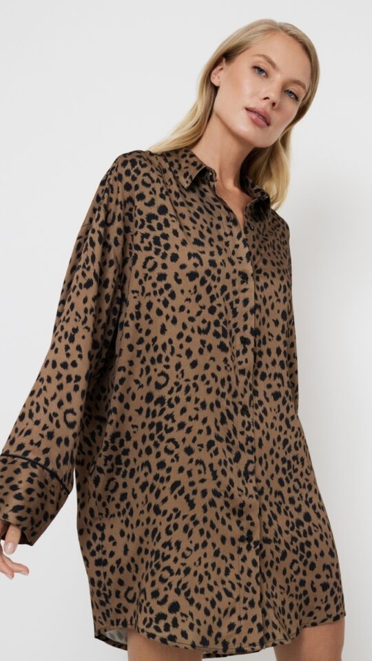 sku: KIANNA | Brand: Aruelle  | Size: XSmall Small Medium Large XLarge XXLarge  | Colors: Леопард  | Бренды Aruelle | Домашняя одежда Сорочки | Title: Сорочка KIANNA