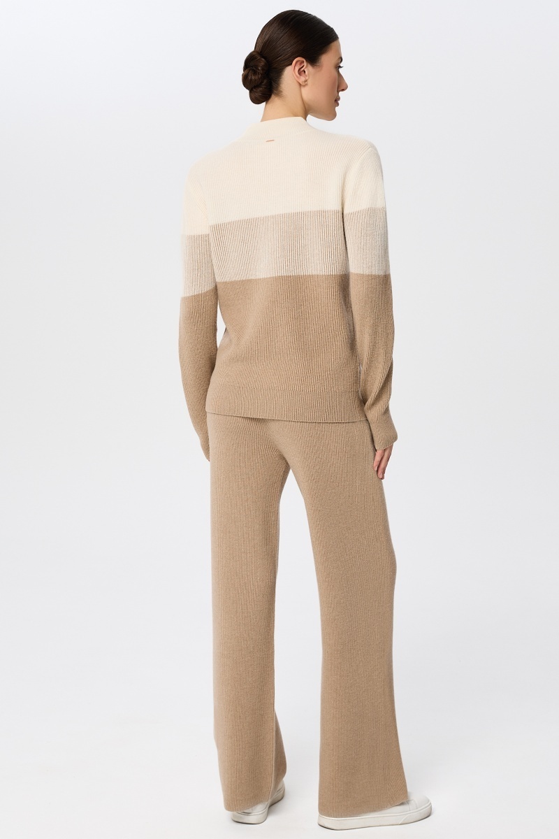 sku: W25-00CH0818 | Brand: Marc Andre  | Size: 36 38 40 42 44 46  | Colors: Бежевый  | Бренды Marc&Andre | Кашемир Джемперы | Title: Свитер RIBBED RHYTHM