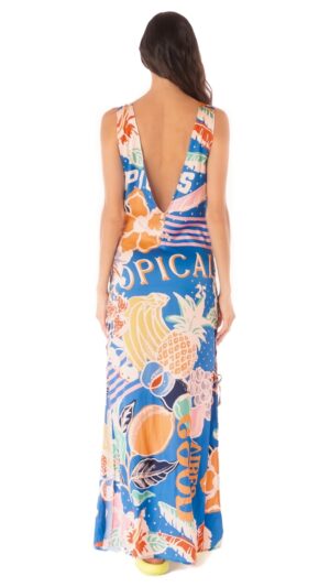 sku: PT2648CLD001 | Brand: Maaji  | Size: Medium Large  | Colors: Голубой/Цветной  | Бренды Maaji | Пляжная одежда | Title: Платье TROPICAL