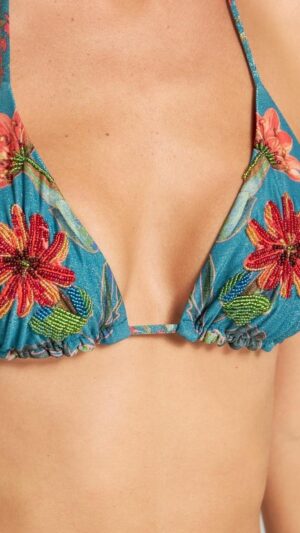 sku: 25025B | Brand: Cosita Linda  | Size: Small Medium Large XLarge  | Colors: Мульти  | Бренды Cosita Linda | Купальники Раздельные | Title: Треугольный топ EXOTIC GARDEN