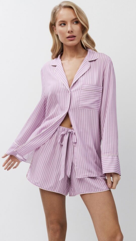 sku: MARGARETH | Brand: Aruelle  | Size: XSmall Small Medium Large XLarge XXLarge  | Colors: Лаванда  | Бренды Aruelle | Домашняя одежда Пижамы | Title: Пижама с шортами MARGARETH