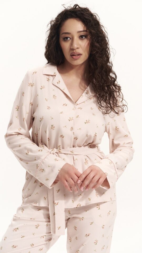 sku: FREESIA | Brand: Aruelle  | Size: XSmall Small Medium Large XLarge XXLarge  | Colors: Пудровый  | Бренды Aruelle | Домашняя одежда Пижамы | Title: Пижама с брюками FREESIA