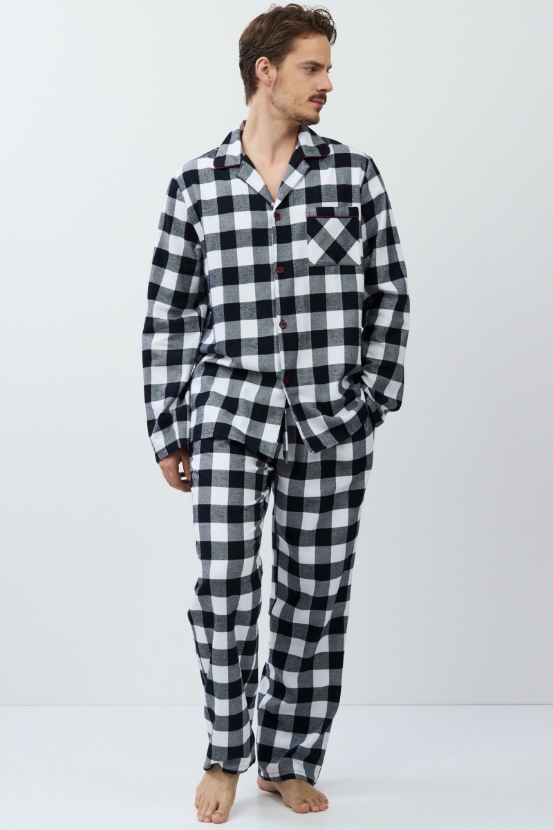 sku: ADRIAN | Brand: Aruelle | Size: Small Medium Large XLarge XXLarge | Colors: Черный/Белый | Бренды Aruelle | Мужская коллекция Пижамы | Title: Пижама с брюками ADRIAN