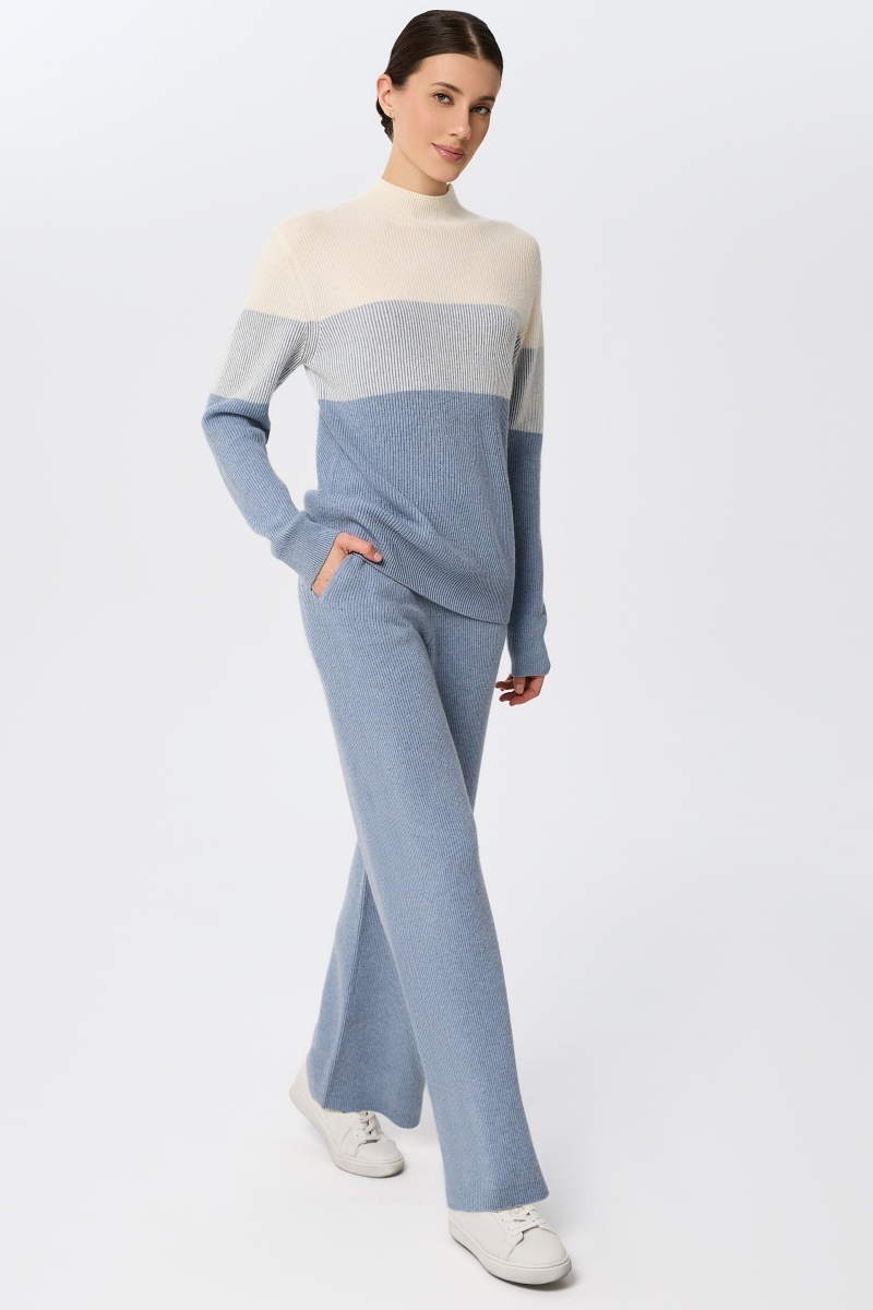 sku: W25-00CH0910 | Brand: Marc Andre | Size: 36 38 40 42 44 46 | Colors: Голубой | Бренды Marc&Andre | Кашемир Брюки | Title: Брюки RIBBED RHYTHM