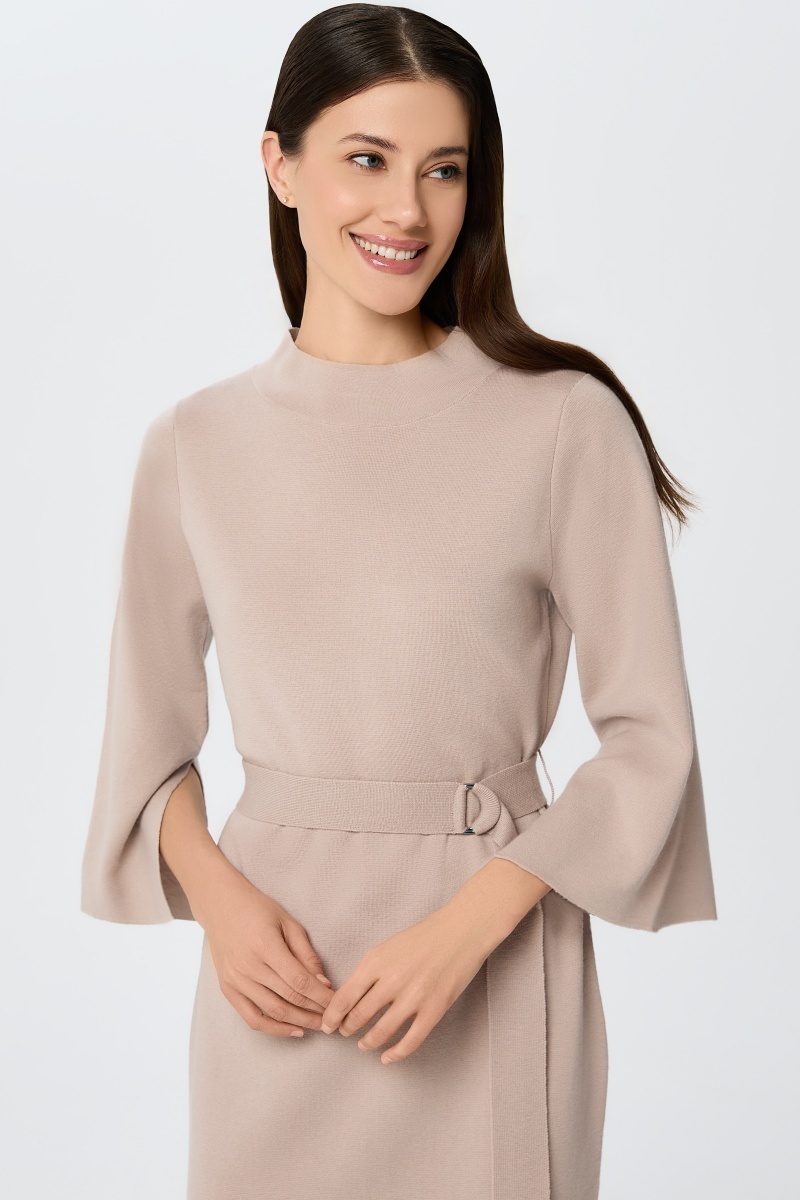 sku: W25-00CH0103 | Brand: Marc Andre  | Size: 36 38 40 42 44  | Colors: Бежевый  | Бренды Marc&Andre | Кашемир | Title: Платье ETERNAL WAVES