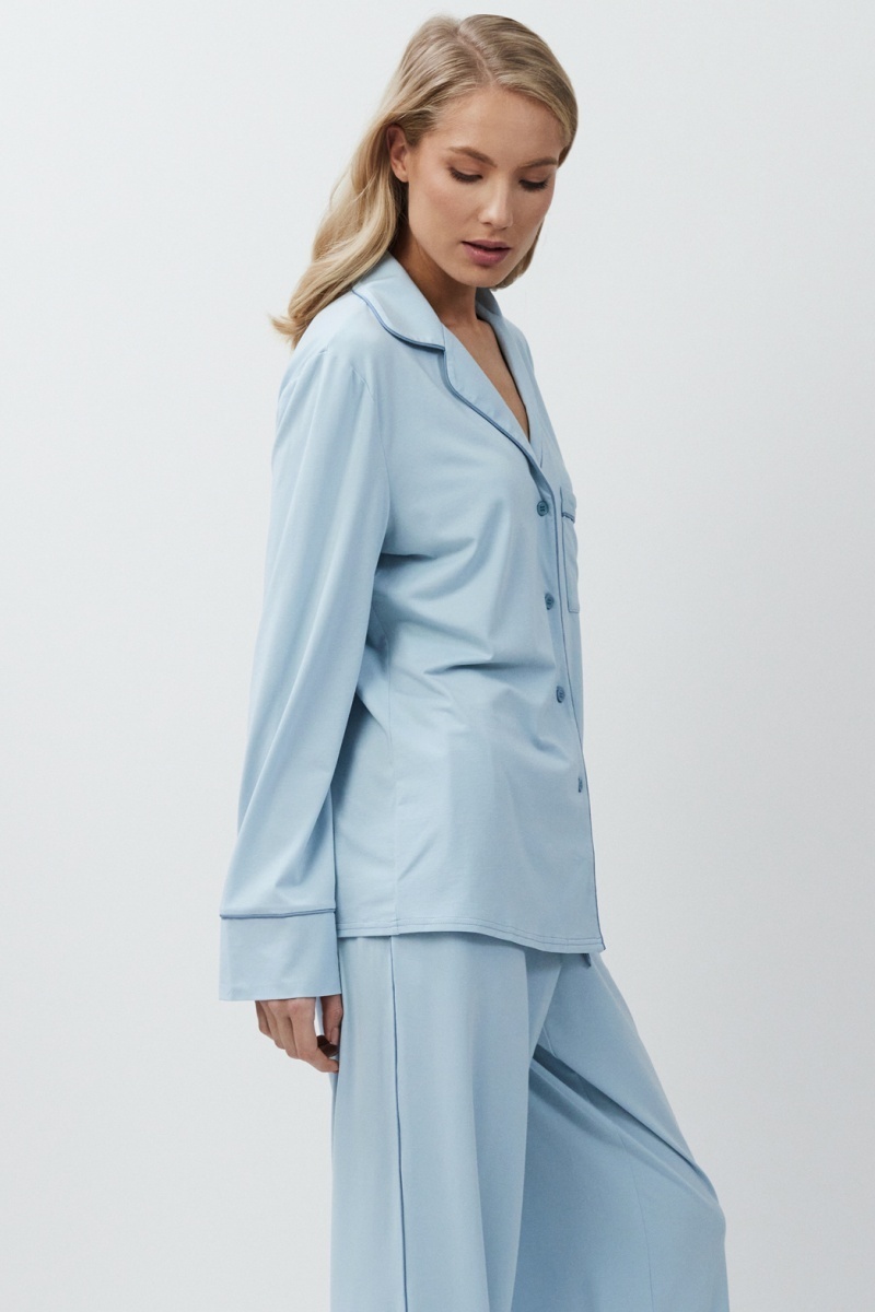 sku: BREA | Brand: Aruelle  | Size: XSmall Small Medium Large XLarge XXLarge  | Colors: Голубой  | Бренды Aruelle | Домашняя одежда Пижамы | Title: Пижама с брюками BREA