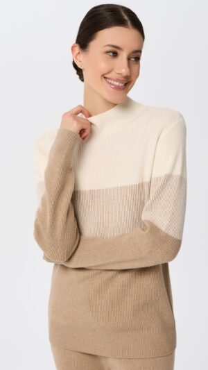 sku: W25-00CH0818 | Brand: Marc Andre  | Size: 36 38 40 42 44 46  | Colors: Бежевый  | Бренды Marc&Andre | Кашемир Джемперы | Title: Свитер RIBBED RHYTHM