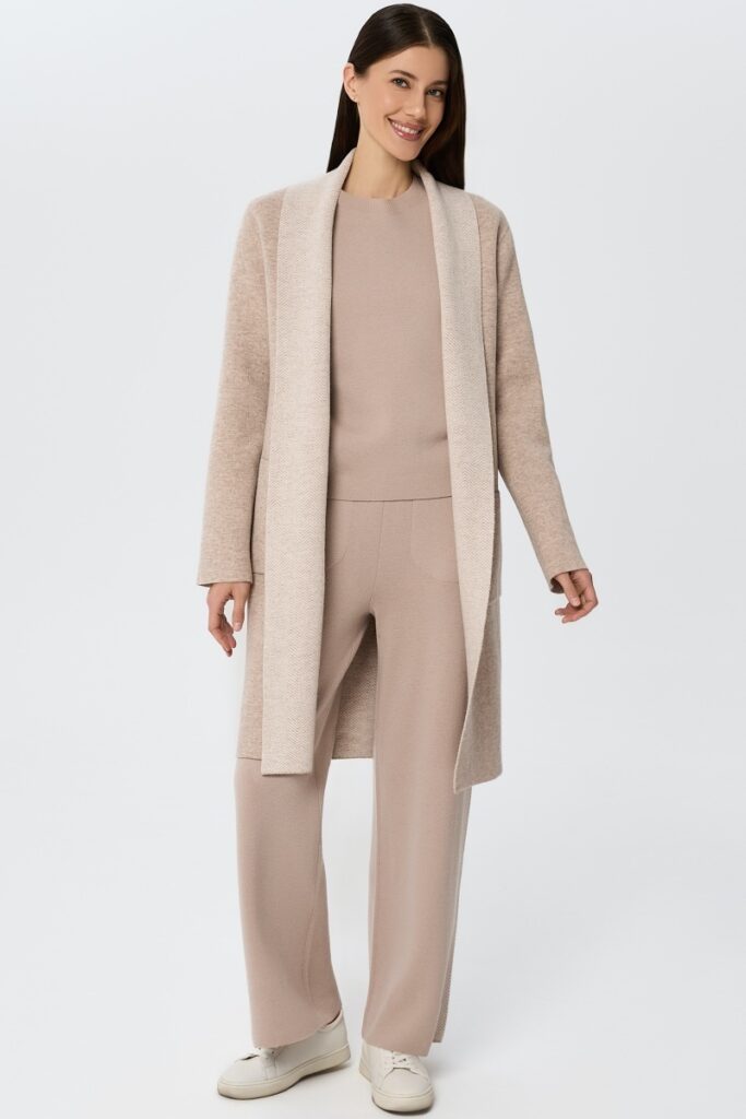 sku: W25-00CH0101 | Brand: Marc Andre  | Size: Small Medium Large  | Colors: Бежевый  | Бренды Marc&Andre | Кашемир Кардиганы | Title: Кардиган ETERNAL WAVES
