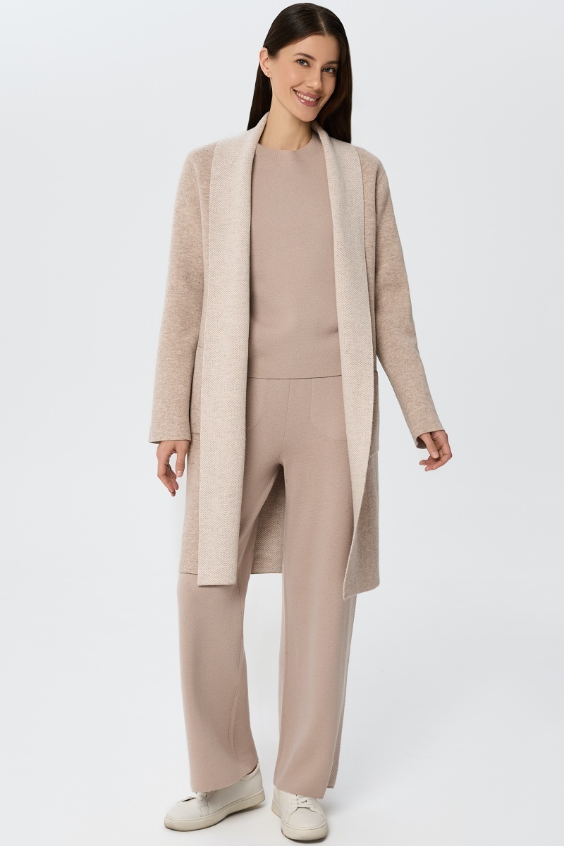 sku: W25-00CH0101 | Brand: Marc Andre  | Size: Small Medium Large  | Colors: Бежевый  | Бренды Marc&Andre | Кашемир Кардиганы | Title: Кардиган ETERNAL WAVES