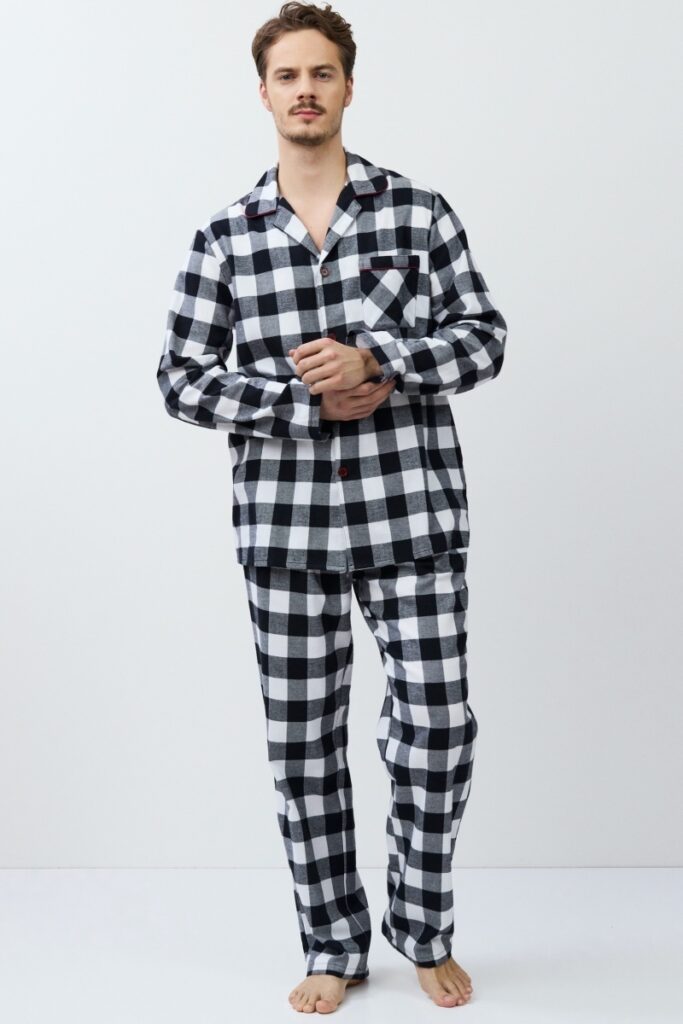 sku: ADRIAN | Brand: Aruelle  | Size: Small Medium Large XLarge XXLarge  | Colors: Черный/Белый  | Бренды Aruelle | Мужская коллекция Пижамы | Title: Пижама с брюками ADRIAN