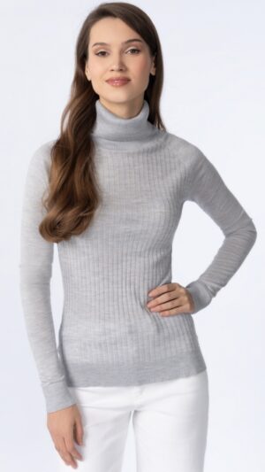 sku: W24-00SC0318 | Brand: Marc Andre  | Size: 36 38 40 42 44  | Colors: Серый  | Бренды Marc&Andre | Кашемир Джемперы | Title: Водолазка из шелка и кашемира MILD LAYER