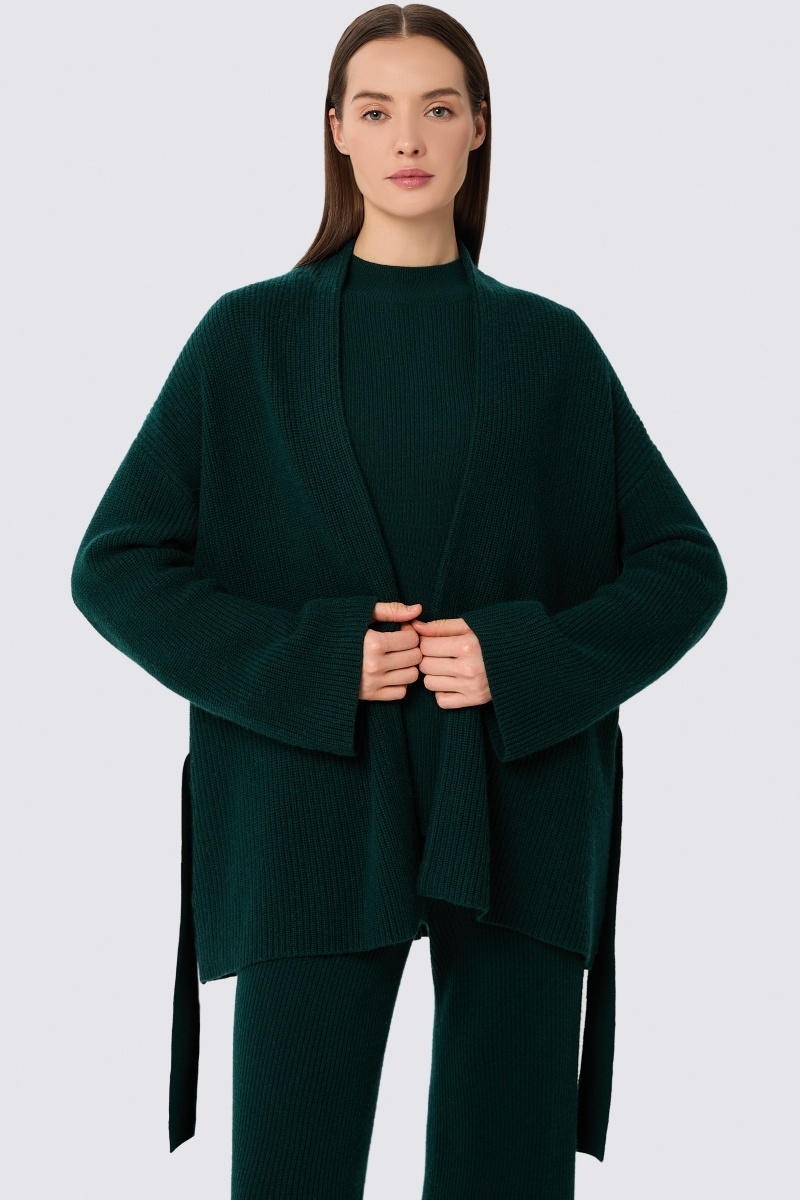 sku: W25-00CH0301 | Brand: Marc Andre  | Size: Small Medium Large  | Colors: Изумруд  | Бренды Marc&Andre | Кашемир Кардиганы | Title: Кардиган QUITE MOTION