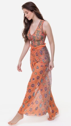 sku: 25002058 | Size: Onesize  | Colors: Оранжевый  | Бренды RoDaSoleil | Пляжная одежда | Title: Брюки КРОКОДИЛ ОРАНЖЕВЫЙ