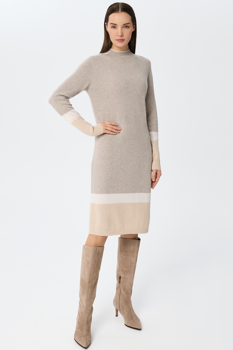 sku: W25-00CH0603 | Brand: Marc Andre | Size: 36 38 40 42 44 | Colors: Серый | Бренды Marc&Andre | Кашемир | Title: Платье URBAN BLOCK