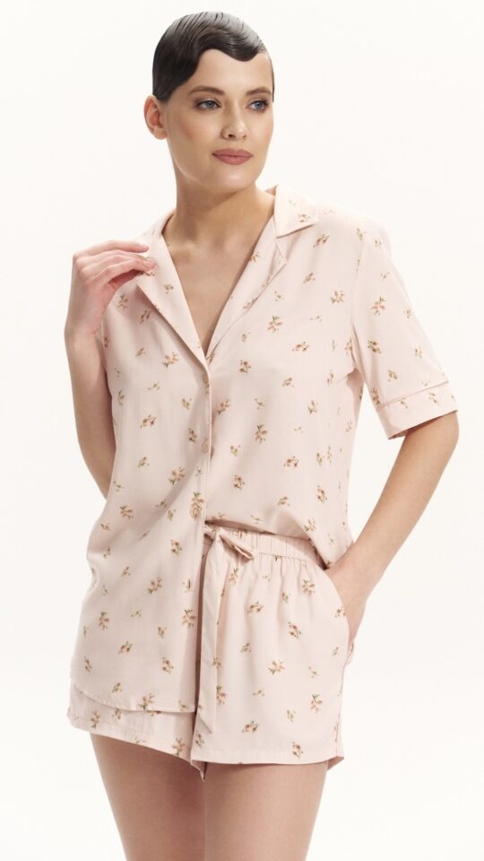 sku: FREESIA | Brand: Aruelle  | Size: XSmall Small Medium Large XLarge XXLarge  | Colors: Пудровый  | Бренды Aruelle | Домашняя одежда Пижамы | Title: Пижама с шортами FREESIA