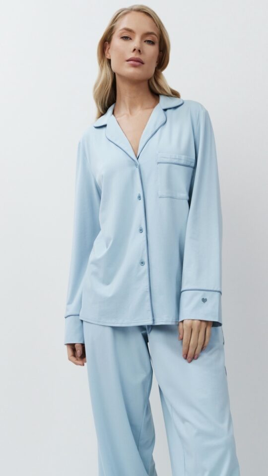 sku: BREA | Brand: Aruelle  | Size: XSmall Small Medium Large XLarge XXLarge  | Colors: Голубой  | Бренды Aruelle | Домашняя одежда Пижамы | Title: Пижама с брюками BREA