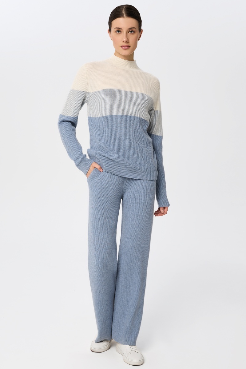 sku: W25-00CH0910 | Brand: Marc Andre | Size: 36 38 40 42 44 46 | Colors: Голубой | Бренды Marc&Andre | Кашемир Брюки | Title: Брюки RIBBED RHYTHM