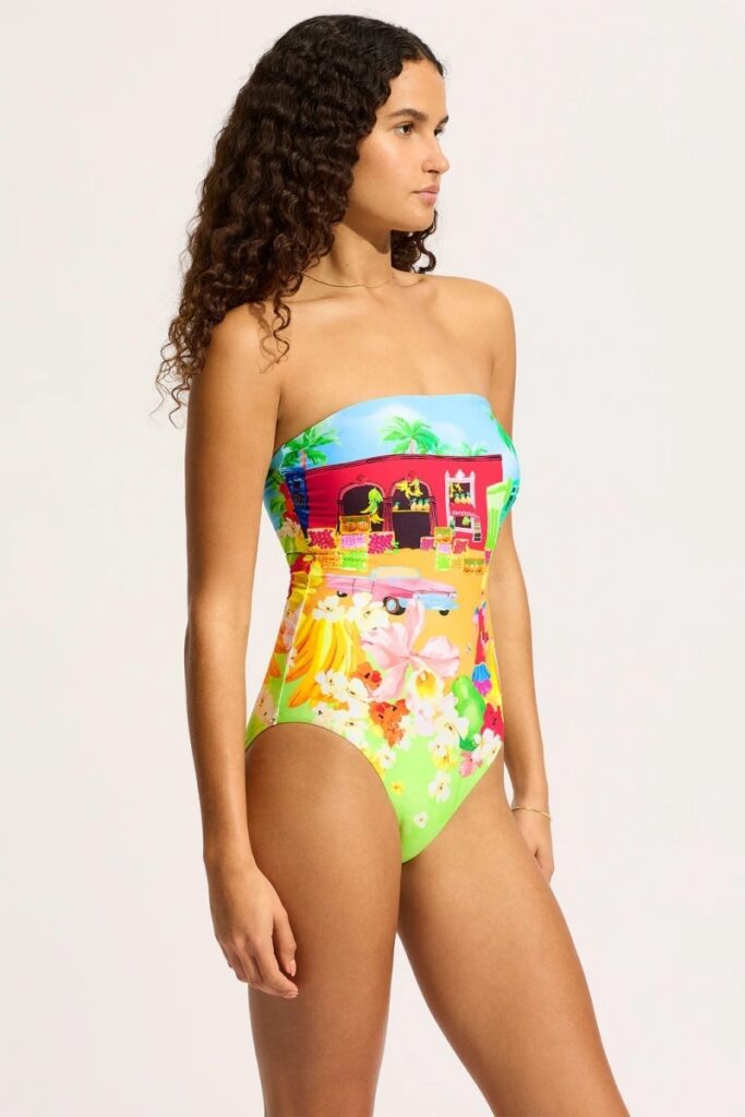 sku: 11099-231 | Brand: Seafolly  | Size: Small Medium Large  | Colors: Бирюзовый  | Бренды Seafolly | Купальники Слитные | Title: Купальник слитный CUBA